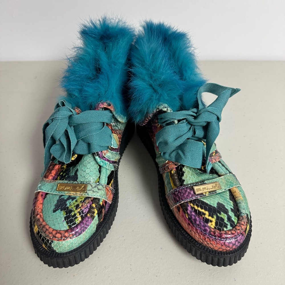 MimiSole girls Snakeskin Colorful Booties